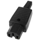 3 Prong Female AC Wall Universal Travel Power Socket Plug Adaptor(Black) - 1