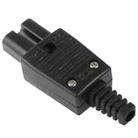 3 Prong Female AC Wall Universal Travel Power Socket Plug Adaptor(Black) - 3
