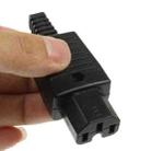 3 Prong Female AC Wall Universal Travel Power Socket Plug Adaptor(Black) - 5