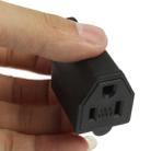 US Plug Female AC Wall Universal Travel Power Socket Plug Adaptor(Black) - 5
