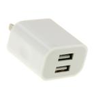2-Ports 5V 2A US Plug USB Charger, For iPad, iPhone, Galaxy, Huawei, Xiaomi, LG, HTC and Other Smart Phones, Rechargeable Devices(White) - 1