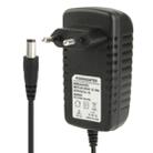 High Quality EU Plug AC 100-240V to DC 12V 2A Power Adapter, Tips: 5.5 x 2.1mm, Cable Length: 1m(Black) - 1