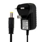 UK Plug AC 100-240V to DC 6V 2A Power Adapter, Tips: 5.5 x 2.1mm, Cable Length: about 1.2m(Black) - 1