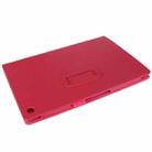 Litchi Texture Leather Case with Holder for Sony Xperia Tablet Z / 10.1(Magenta) - 4