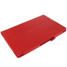 Litchi Texture Leather Case with Holder for Sony Xperia Tablet Z / 10.1(Red) - 3