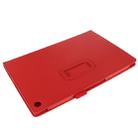 Litchi Texture Leather Case with Holder for Sony Xperia Tablet Z / 10.1(Red) - 4