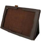 Litchi Texture Leather Case with Holder for Sony Xperia Tablet Z / 10.1(Brown) - 5