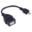 Micro USB Male to USB 2.0 Female OTG Converter Adapter Cable, For Samsung, Sony, Meizu, Xiaomi, and other Smartphones(Black) - 1