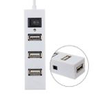 4 Ports USB HUB 2.0 USB Splitter Adapter with Switch(White) - 1