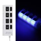 4 Ports USB Hub 2.0 USB Splitter High Speed 480Mbps with ON/OFF Switch, 4 LED(White) - 2