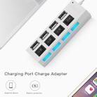 4 Ports USB Hub 2.0 USB Splitter High Speed 480Mbps with ON/OFF Switch, 4 LED(White) - 5