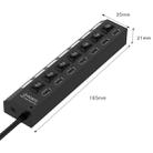 7 Ports USB Hub 2.0 USB Splitter High Speed 480Mbps with ON/OFF Switch / 7 LEDs(Black) - 3