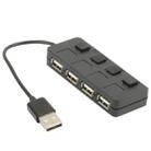 4 Ports USB 2.0 HUB with 4 Switch(Black) - 2