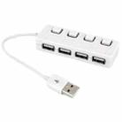 4 Ports USB 2.0 HUB with 4 Switch(White) - 1