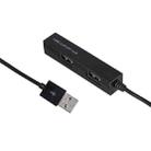 High Speed 480Mbps 4 Ports USB 2.0 HUB Portable USB Splitter(Black) - 1