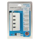 High Speed 5Gbps 4 Ports USB 3.0 HUB Portable Aluminum USB Splitter, Support 2TB(Silver) - 6