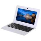 10.1 inch Notebook PC, 1GB+8GB, Android 6.0 A33 Dual-Core ARM Cortex-A9 up to 1.5GHz, WiFi, SD Card, U Disk(White) - 1