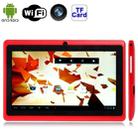 7.0 inch Tablet PC, 512MB+4GB, Android 4.2.2, 360 Degrees Menu Rotation, Allwinner A33 Quad-core, Bluetooth, WiFi(Red) - 1