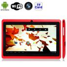 7.0 inch Tablet PC, 512MB+4GB, Android 4.2.2, 360 Degrees Menu Rotation, Allwinner A33 Quad-core, Bluetooth, WiFi(Red) - 2