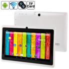 7.0 inch Tablet PC, 512MB+4GB, Android 4.2.2, 360 Degrees Menu Rotation, Allwinner A33 Quad-core, Bluetooth, WiFi(White) - 1