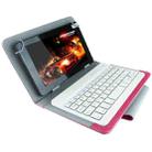 Universal Bluetooth Keyboard with Leather Tablet Case & Holder for Ainol / PiPO / Ramos 9.7 inch / 10.1 inch Tablet PC(Magenta) - 1