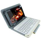 Universal Bluetooth Keyboard with Leather Tablet Case & Holder for Ainol / PiPO / Ramos 9.7 inch / 10.1 inch Tablet PC(White) - 1