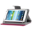 Universal Crazy Horse Texture Horizontal Flip Leather Case with Holder for 8 inch Tablet PC(Magenta) - 1