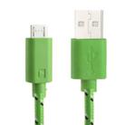 Nylon Netting Style Micro 5 Pin USB Data Transfer / Charge Cable, Length: 3m(Green) - 1