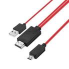 2m Full HD 1080P Micro USB MHL + USB Connector to HDMI Adapter HDTV Adapter Converter Cable - 2