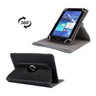 Litchi Texture 360 Degree Rotatable Universal Leather Case with Sleep / Wake-up & Holder for 7.0 inch Tablet PC(Black) - 1