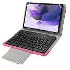 Universal Leather Tablet Case with Separable Bluetooth Keyboard and Holder for 10.1 inch Tablet PC(Magenta) - 1