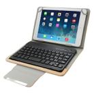 Universal Leather Tablet Case with Separable Bluetooth Keyboard and Holder for 10.1 inch Tablet PC(Gold) - 1