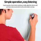 Powerful Audio Wiretap Listen Device Fold Ear Amplifier Wall Door Eavesdropping Surveillance with Earphone(Black) - 6