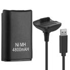 4800mAh Rechargeable Battery Pack & Chargeable Cable for XBOX 360(Black) - 1