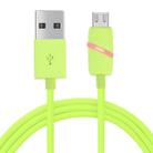 1M Circular Bobbin Gift Box Style Micro USB to USB 2.0 Data Sync Cable with LED Indicator Light, For Samsung, HTC, Sony, Huawei, Xiaomi(Green) - 1