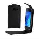 For Galaxy J1 Mini / J105 Plain Texture Vertical Flip Leather Case with Magnetic Buckle(Black) - 1