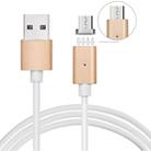 1m Metal Head Magnetic Micro USB to USB Data Sync Charging Cable, For Samsung, Huawei, HTC, Xiaomi Mobile Phones(Gold) - 1