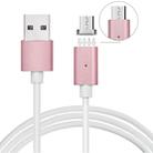 1m Metal Head Magnetic Micro USB to USB Data Sync Charging Cable, For Samsung, Huawei, HTC, Xiaomi Mobile Phones(Rose Gold) - 1