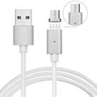 1m Metal Head Magnetic Micro USB to USB Data Sync Charging Cable, For Samsung, Huawei, HTC, Xiaomi Mobile Phones(Silver) - 1