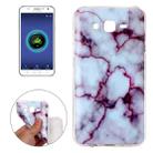 For Galaxy J7 / J700 Purple Marbling Pattern Soft TPU Protective Back Cover Case - 1