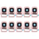 For Galaxy S7 / G930 10pcs Rear Camera Lens Cover + Flashlight Bracker (Rose Gold) - 1