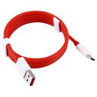 For OnePlus Phone Flash Charging USB to Type-C Data Cable, Length: 1m(Red) - 2