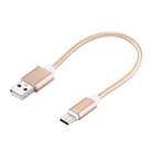 Woven Style USB-C / Type-C 3.1 Male to USB 2.0 Male Data Sync Charging Cable, Cable Length: 20cm(Gold) - 1