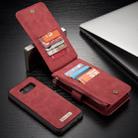 007 For Galaxy S8 + / G955 Crazy Horse Texture Flip Detachable Back Cover Leather Case with Card Slots & Wallet & Photo Frame(Red) - 4