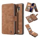 007 For Galaxy S8 + / G955 Crazy Horse Texture Flip Detachable Back Cover Leather Case with Card Slots & Wallet & Photo Frame(Brown) - 1