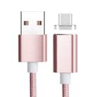 1.2m Weave Style 5V 2A Micro USB to USB 2.0 Magnetic Data / Charger Cable(Pink) - 1