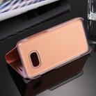 For Galaxy A3 (2017) / A320 Electroplating Mirror Horizontal Flip Leather Case with Holder(Rose Gold) - 7