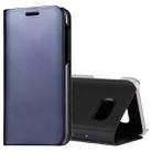 For Galaxy A5 (2017) / A520 Electroplating Mirror Horizontal Flip Leather Case with Holder(Black) - 1