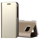 For Galaxy A5 (2017) / A520 Electroplating Mirror Horizontal Flip Leather Case with Holder(Gold) - 1