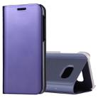 For Galaxy A5 (2017) / A520 Electroplating Mirror Horizontal Flip Leather Case with Holder(Purple) - 1